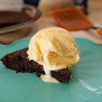hot fudge pie with ice-cream