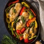 baked chicken and vegetables