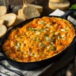 buffalo chicken served in a casserole