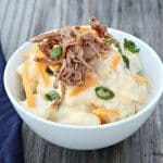 Loaded Baked Potato Soup with Pulled Pork