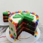 Chocolate Rainbow Cake for St. Patrick's Day