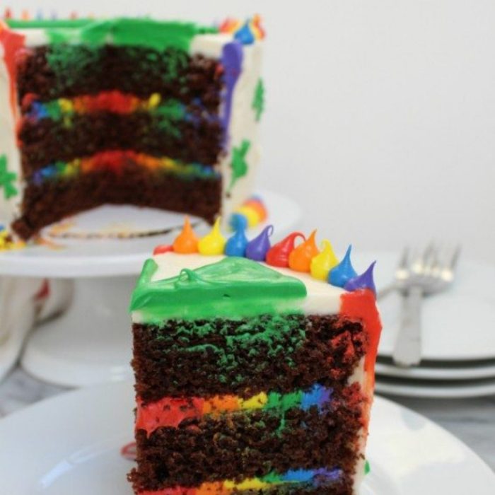 chocolate rainbow cake