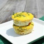 2 veggie egg cups stacked on a plate