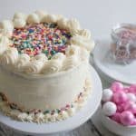 Funfetti cake with sprinkles