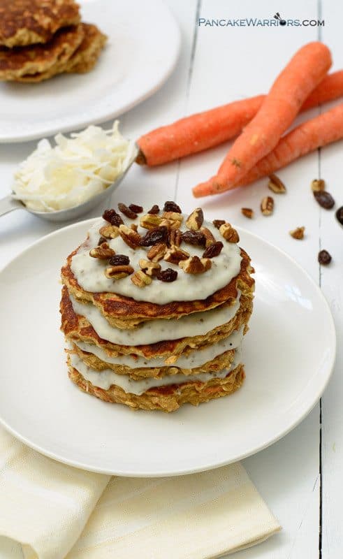 Gluten Free Carrot Cake Pancakes by Pancake Warriors