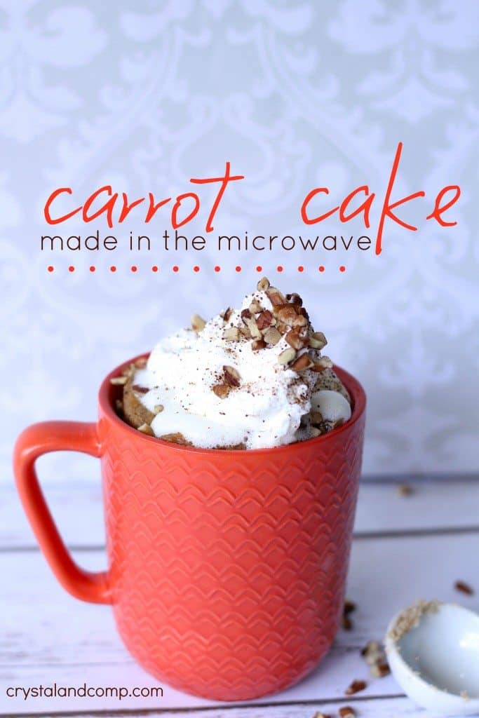 Mug Carrot Cake made in the Microwave by Crystal and Comp.