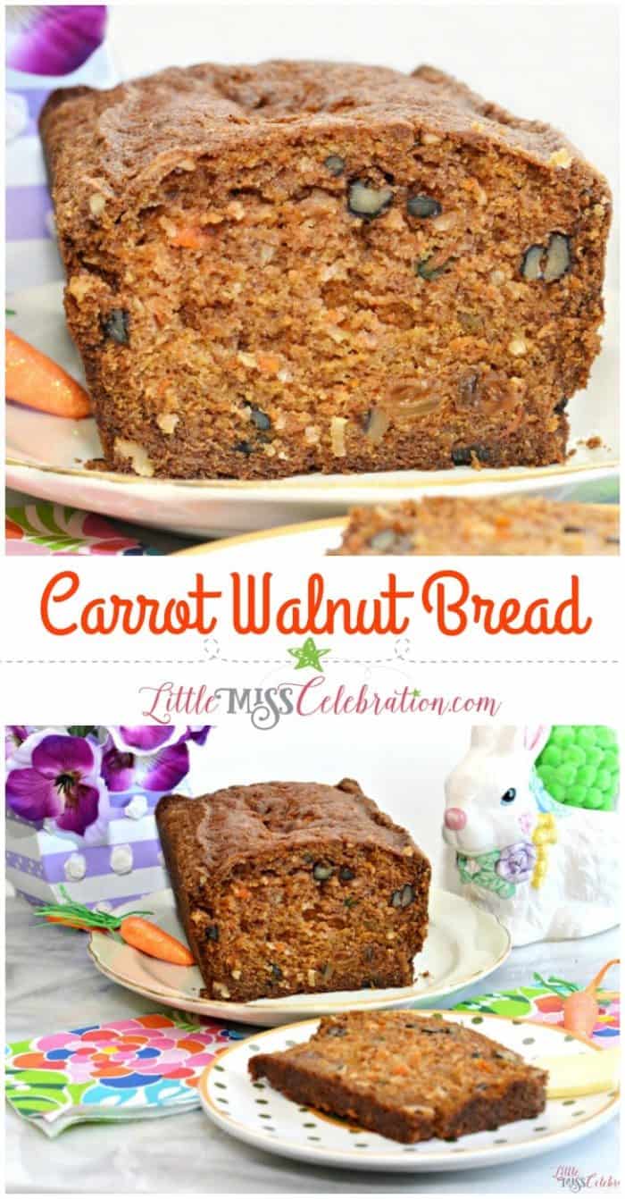 Carrot Walnut Bread by Little Miss Celebration