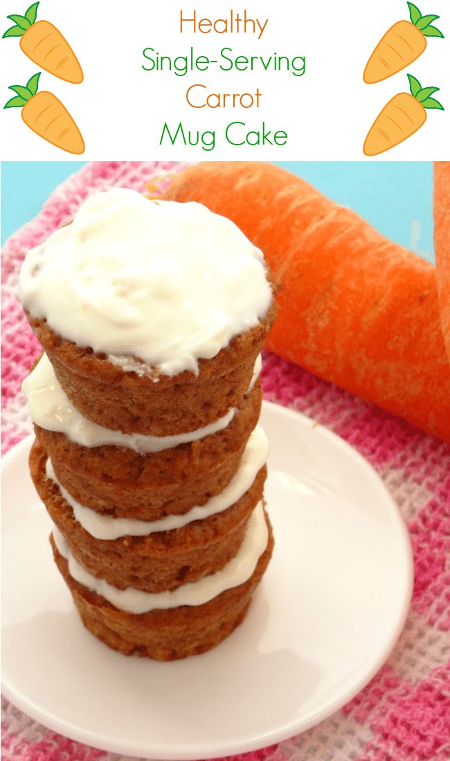 Healthy Single-Serving Carrot Mug Cake from Happy Healthy Motivated