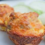 Easy to make Cheesy Sausage Egg Cups are the perfect breakfast recipe for the entire family. Make these ahead for a simple breakfast routine during the week. Serve with a side of fruit for a balance and filling meal.