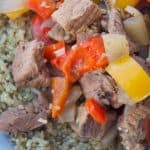 Slow Cooker Steak and Bell Peppers