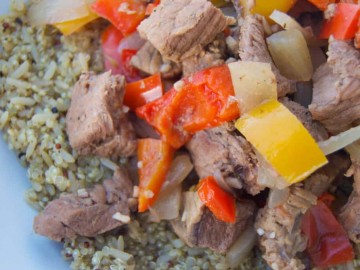 Slow Cooker Steak and Bell Peppers