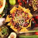 nachos with chicken filling
