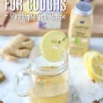 Natural remedies for cough on a marble countertop