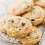 Reeses Peanut Butter Cookies on a baking rack