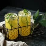 passion fruit margarita served in mason jars