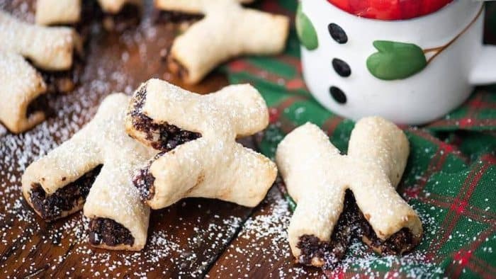 These cookies feature a delightful crunch and are studded with sweet, chewy figs, offering a textural contrast that's perfect for dipping into your morning cappuccino.