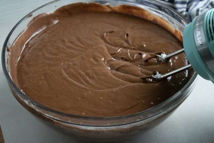 Blend slowly on low speed to ensure each ingredient is fully incorporated and create an even and smooth batter.