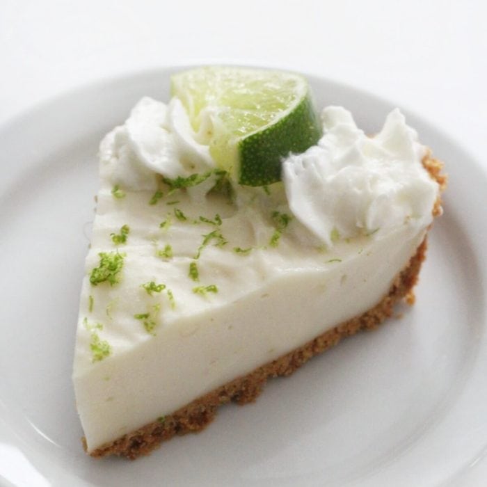 creamy, zesty filling — made with coconut milk, key lime juice, and arrowroot starch — is nestled in a crumbly gluten-free crust for a cool dessert