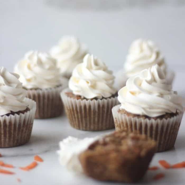 Wonderfully moist and completely egg-free, these vegan carrot cake cupcakes pack the classic flavors of carrot cake into a portable treat topped with cream cheese