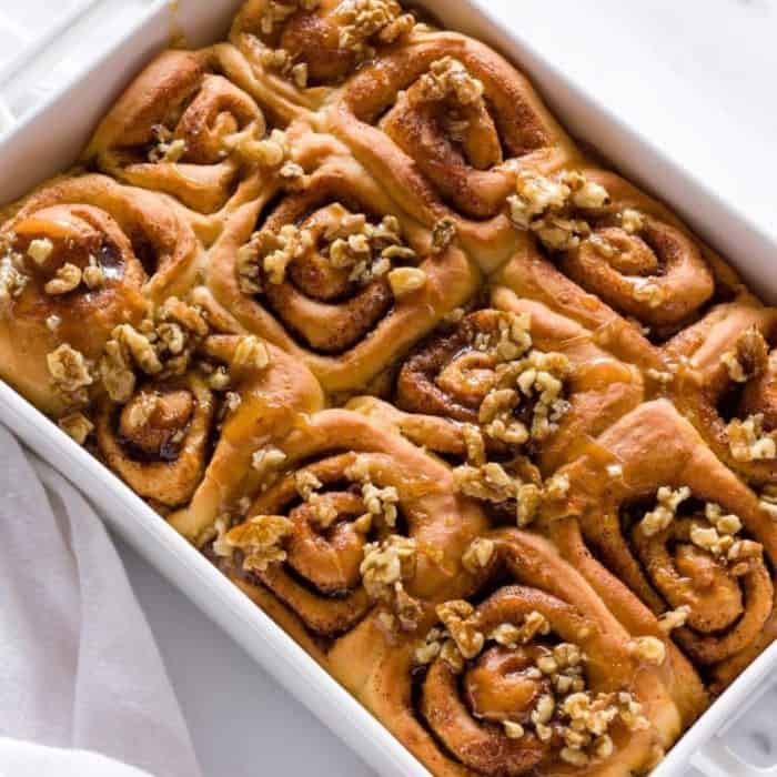 Sink your teeth into these fluffy eggless cinnamon rolls, where warm spices and sweet dough intertwine to create a heavenly swirl with a glazed topping