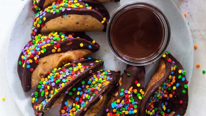 this recipe transforms beloved cinnamon-sugar churros into taco shells and cold, creamy ice cream into taco fillings