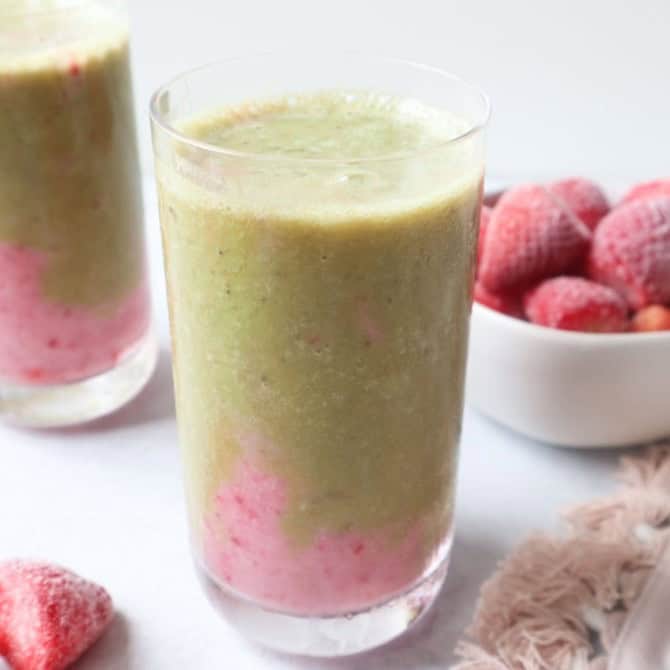 This recipe features this tasty, healthy trio in a chilly smoothie that helps you feel full, gets you to drink your nutrients, and lets you indulge in a dessert-like beverage any day of the week. 