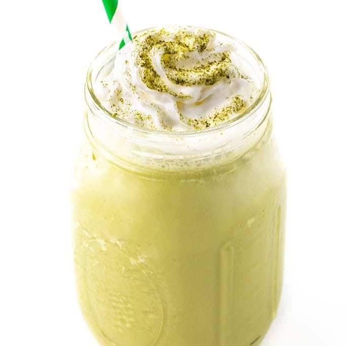 The matcha and the rich, creamy ingredients here — such as heavy cream and almond milk — create a delicious beverage that picks you up without the sugar crash typically associated with frappes.