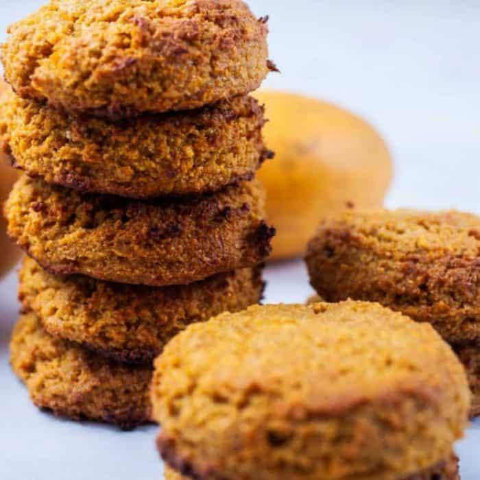 They combine the lush sweetness of mango with the nuttiness of almond flour and coconut oil, creating a fruity snack that’s bright, indulgent, and suitable for all wellness goals! 
