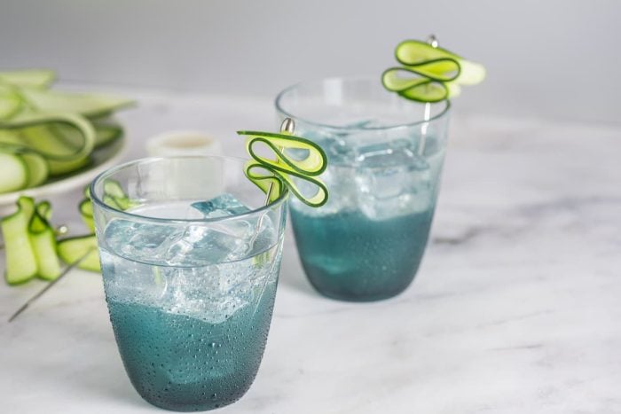 a glass of Virgin Cucumber Gimlet