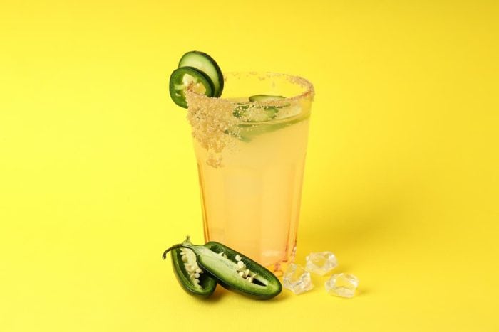 Concept of drink with jalapeno cocktail