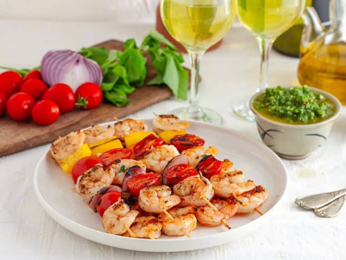 spicy grilled shrimp culinary adventure that combines the succulent flavors of the sea with the vibrant, herbaceous punch of homemade Zhoug sauce