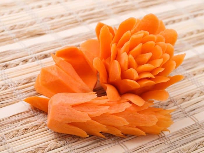 Food carving with carrot