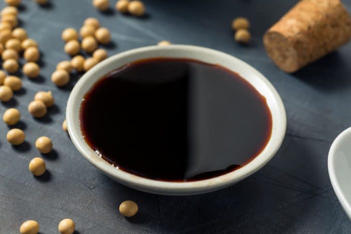 Organic Dark Soy Tamari Sauce in a Bowl