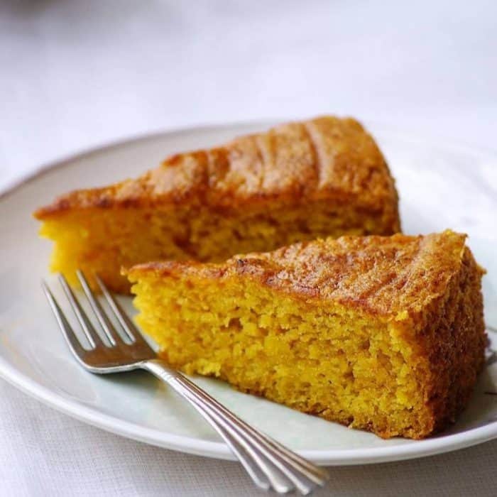 Created with a simple mix of trusty dry ingredients, oil, and mango purée, this dessert is moist, bright, and delicious enough to be enjoyed without any frosting. 