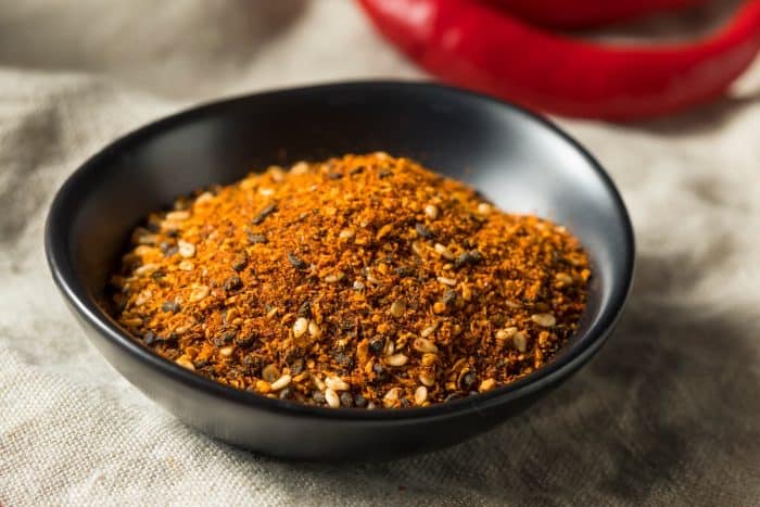 a bowl of togarashi pepper