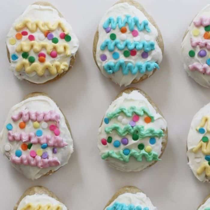 These gluten-free and allergy-friendly cupcakes are decorated to look like Easter eggs, making them the perfect Easter treat for guests with dietary restrictions.
