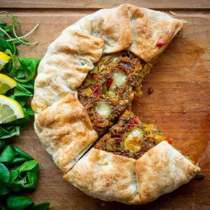 This savory carrot tart marries carrots' natural sweetness with a flaky, buttery crust. Both nourishing and flavorful, it can complement a salad or stand alone as a main dish.
