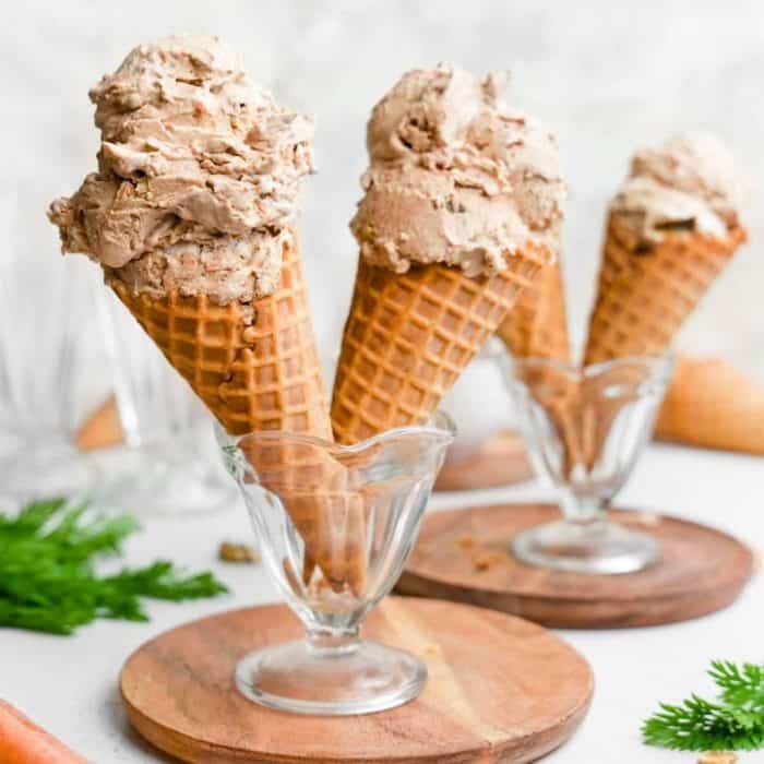 It's a fun twist on the traditional carrot cake, transformed into a creamy, frozen treat that's sure to satisfy your sweet tooth.