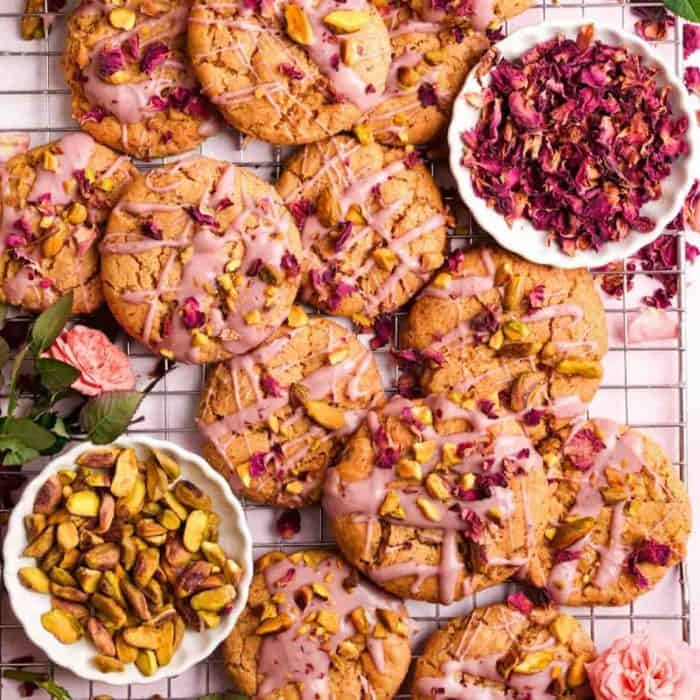 beautifully combine the flavors of pistachio and rose water for a deliciously unique cookie.