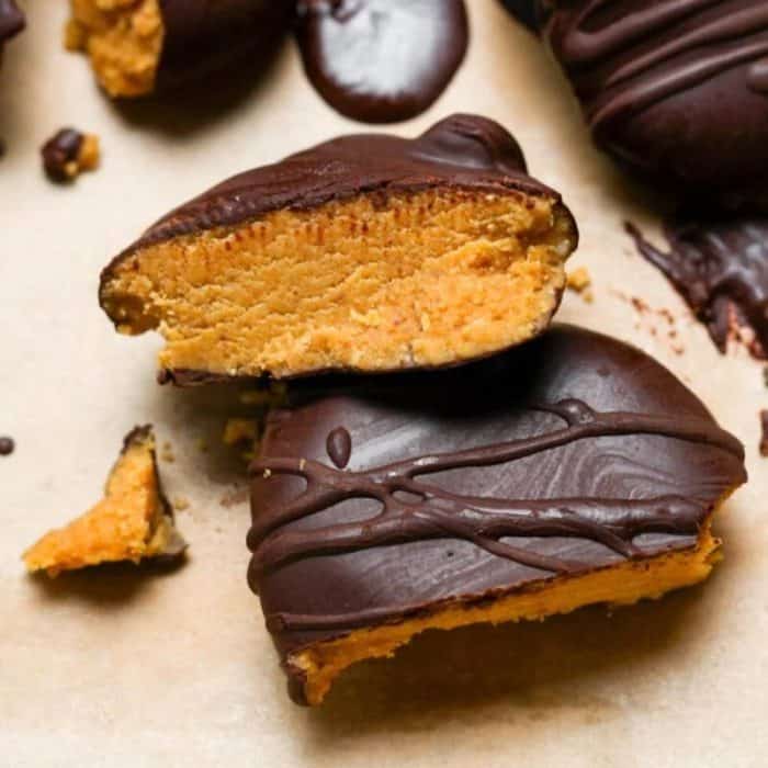 These treats feature a creamy peanut butter center enveloped in a smooth chocolate coating, providing a classic combination that’s suitable for Easter and even Halloween!