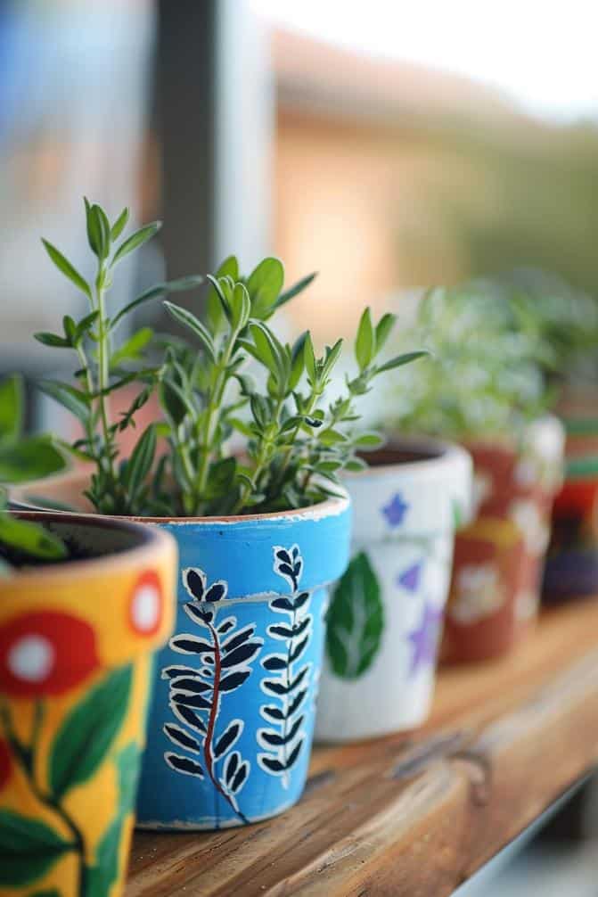 Painting an illustration of your homegrown herbs allows you to combine utility with artistry. 