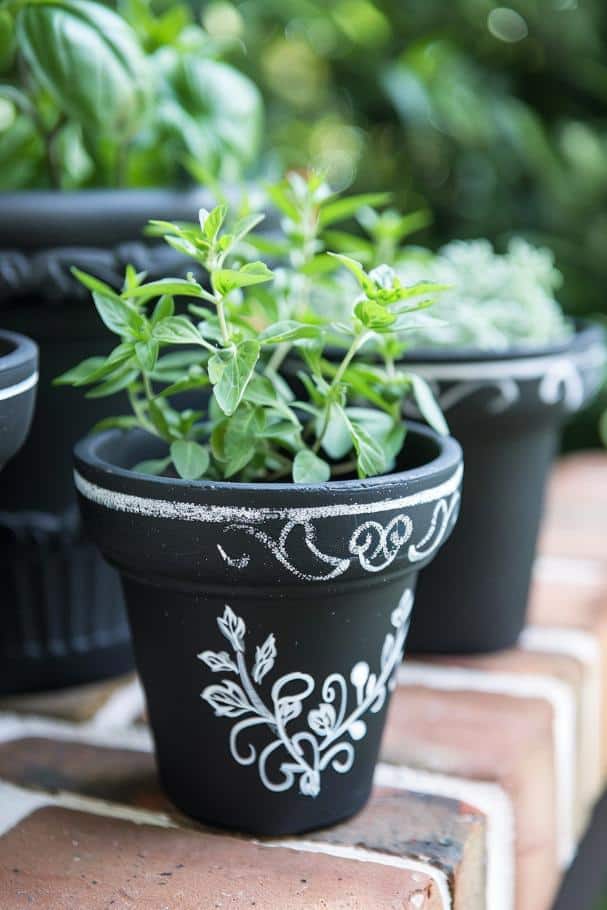 This clever design allows you to scribble names of herbs, care reminders, or even little notes on each individual pot.