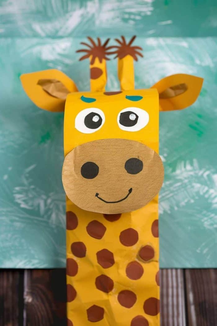 Creating this paper bag giraffe is sure to enthrall budding wildlife enthusiasts, especially when they get to making its round eyes and spotty coat.