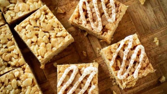 peanut butter rice krispie incorporating chocolate chips into this gooey, buttery marshmallow treat