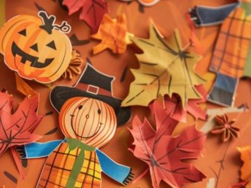 Provide sheets of stickers featuring pumpkins, scarecrows, and autumn foliage for kids to create their own pumpkin patch scenes on paper backgrounds.
