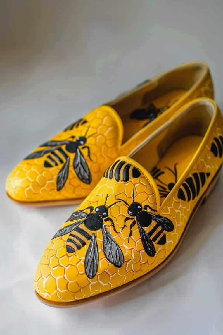Western Garden Painting Flat Shoes