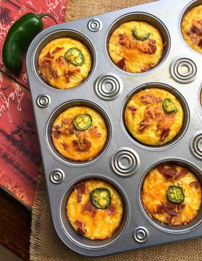 Take the dish out of the oven, and let it cool for a few minutes. Serve and enjoy! Any leftover muffins can be stored in the refrigerator for several days.