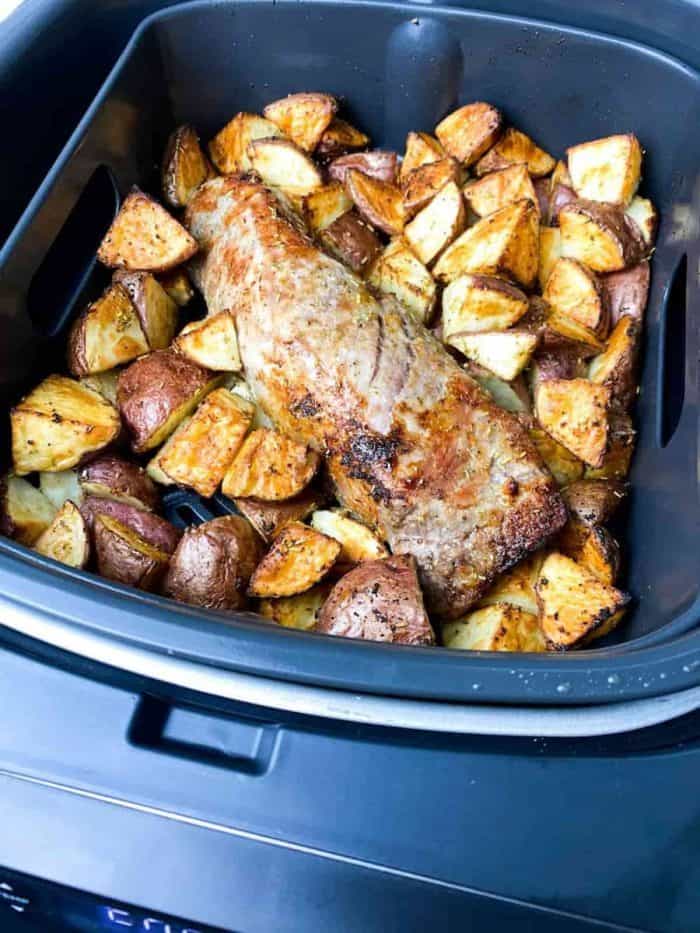 Check the pork's internal temperature after another 10 minutes.
