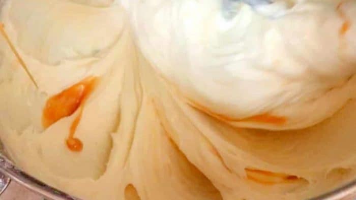 this caramel apple frosting’s creamy texture and rich notes of caramel and apple