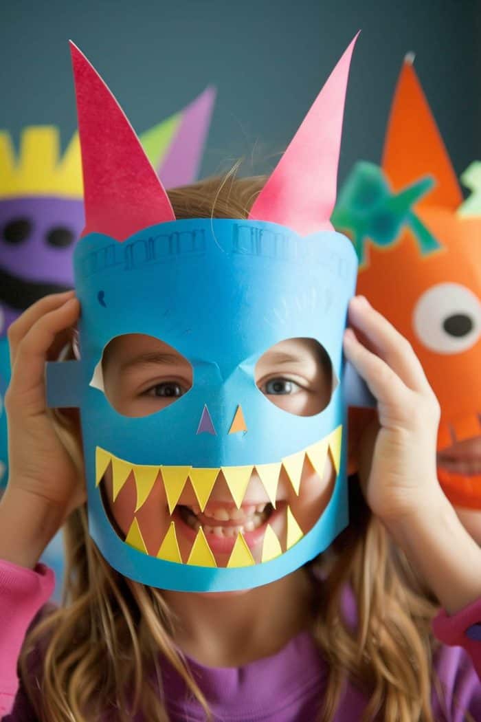 Add horns, scales, and exaggerated features to give each mask a unique personality. Your kids will love wearing these while trick-or-treating!